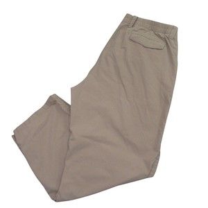 Weatherproof Mens Chino Pants XL Khaki Elastic Waist Lounge Straight Leg